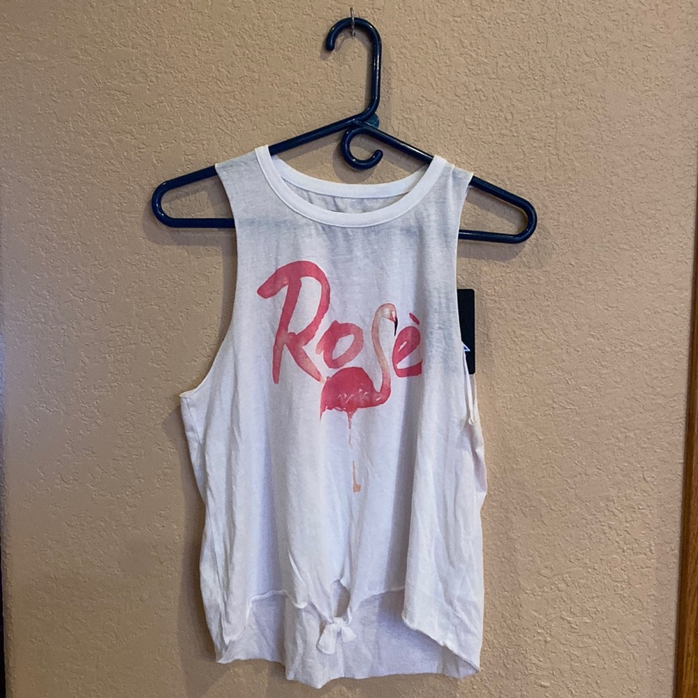 Chaser Rosè Top. White. Medium.
